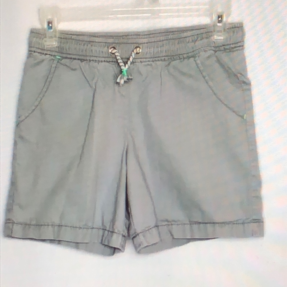 ⭐ Cat & Jack Boys Elastic Waist Drawstring Pull On Cotton Shorts Pockets Lg